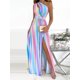thumbnail image 1 of Vestido de fiesta para mujer, vestido largo largo, verde, blanco, negro, azul, rosa, azul oscuro, arcoíris, rojo, beige, sin mangas, floral, color puro, dividido, recortado, Pri, 1 of 5