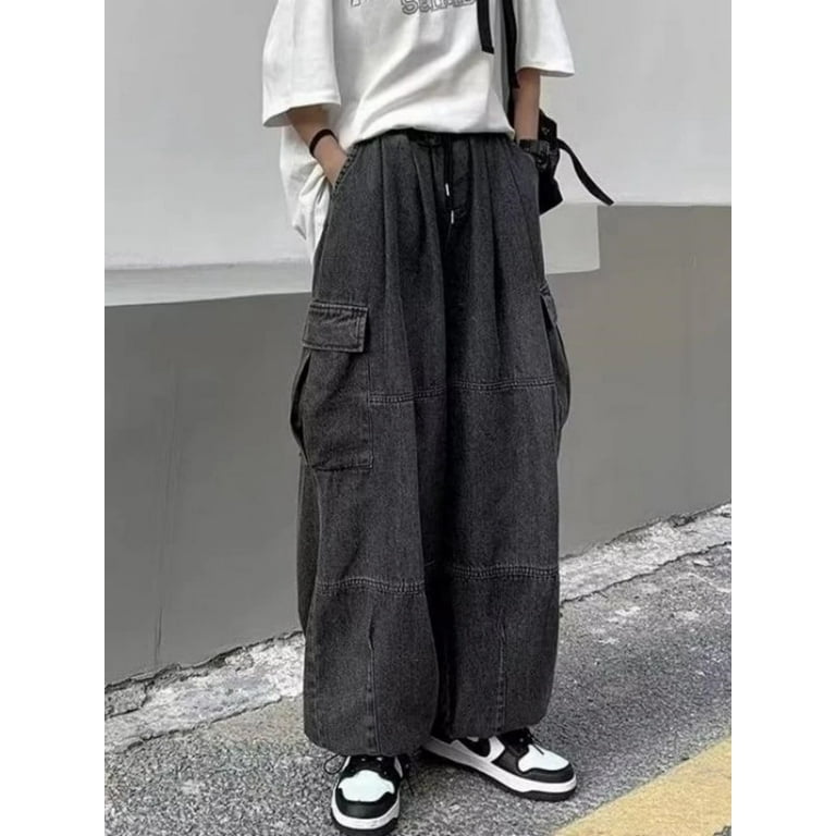 2024 Spring Autumn Men Baggy Jeans Men Wide Leg Pants Big 2024 Spring Autumn Men Baggy Jeans Men Wide Leg Pants Big