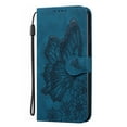 thumbnail image 6 of Feishell Wallet Case For Samsung A03S, Magnetic Folio Card Slots Holder Kickstand Premium PU Leather Butterfly Patterned Embossed with Wrist Strap Cover For Samsung Galaxy A03S,Blue, 6 of 13