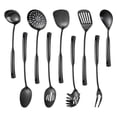 thumbnail image 1 of 304 Stainless Steel Kitchen Cooking Utensils Set - 9 PCS Serving Utensils, Include Skimmer, Soup Ladle, Spaghetti Server, Wok Spatula, Slotted & Soli, 1 of 6