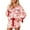 b-Pink, variant on Women Silk Pajamas Set Valentine Pjs Women Long Sleeve Stripe Button-Down Sleepwear Loungewear Summer Pajamas for Women