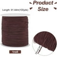 thumbnail image 2 of 2mm Nylon Cord 100 Yards Wind Chime Cord Chinese Knotting Cord Lift Shade Cord Outdoor String for Bracelets Necklaces Macrame Wind Chime Blind Gardening Plant Brown 1roll, 2 of 7