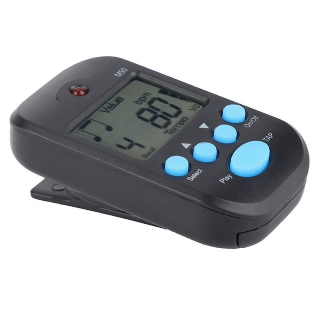 LCD Metronome, 3.5mm Headphone Jack Beat Tempo with Adjustable Volume Control for All Instruments
