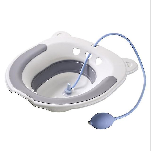 Baño de asiento para asiento de inodoro - Cuidado posparto, alivia las hemorroides y el perineo - Plegable, fácil de guardar, se adapta a la mayoría de los asientos de inodoro - Vaginal/anal