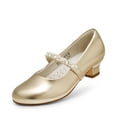 thumbnail image 1 of Zapatos de Vestir DREAM PAIRS SDFL2403K Niñas Tacón Bajo Dorado, 1 of 7