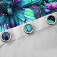 thumbnail image 4 of Manfei Female Men Green Butterfly Black Out Curtains,Chic Floral Flowers Curtains Pack of 2 (42x63 Each),Abstract Gradient Bedroom Curtains,Microfiber Bedroom Decor, 4 of 6
