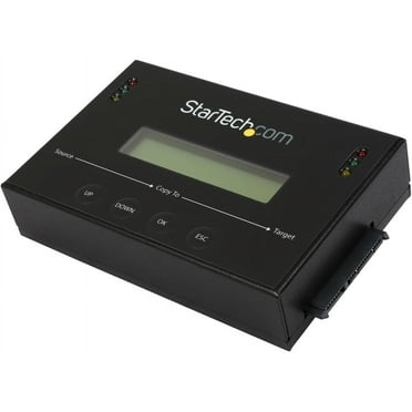 StarTech.com SATDUP11 Aluminum 2.5" & 3.5" Black 2 - SATA Data & Power Combo (7 15 pin) Receptacle Standalone 2.5 / 3.5" SATA Hard Drive Duplicator and Eraser