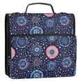 thumbnail image 5 of FORMRS Zipper Binder with Shoulder Strap 2-inch Ring 500 Sheet Capacity File Bag, Blue Fireworks Pattern, 5 of 5