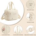 thumbnail image 3 of Small Diaper Bag Tote, Crossbody Diaper Bag Mini Purse with 7 Pockets, Travel Baby Bag for boys & Girls, 2 Bottle pocket, Off white, 3 of 4