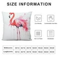 thumbnail image 6 of COMIO 2-Piece Short Plush Pillow Covers Pink Flamingo White White, 6 of 6