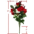 thumbnail image 2 of Admired By Nature Artificial Winter Frost Seasonal Mixed Bush Holiday Decoration Arrangement, Red , ABN4B008-RED, 2 of 2