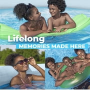 Bestway Fast Set 10x26 Stacked Stone Inflatable Pool Outdoor Set