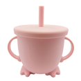 thumbnail image 1 of Vasos de silicona para bebés Sunnimix Vasos de alimentación Botella de paja 160ml 6+ Meses Rosa, 1 of 7