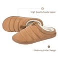 thumbnail image 7 of Mens Slippers Memory Foam Comfort Fuzzy Plush Lining Indoor Outdoor Slip On House Shoes Brown, Size 8-8.5, 7 of 7