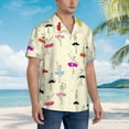 thumbnail image 5 of Ballet Girl Dancer Hawaiian Shirts For Men, Summer Short-Sleeve Relaxed-Fit Button-Down Shirts Large, 5 of 9