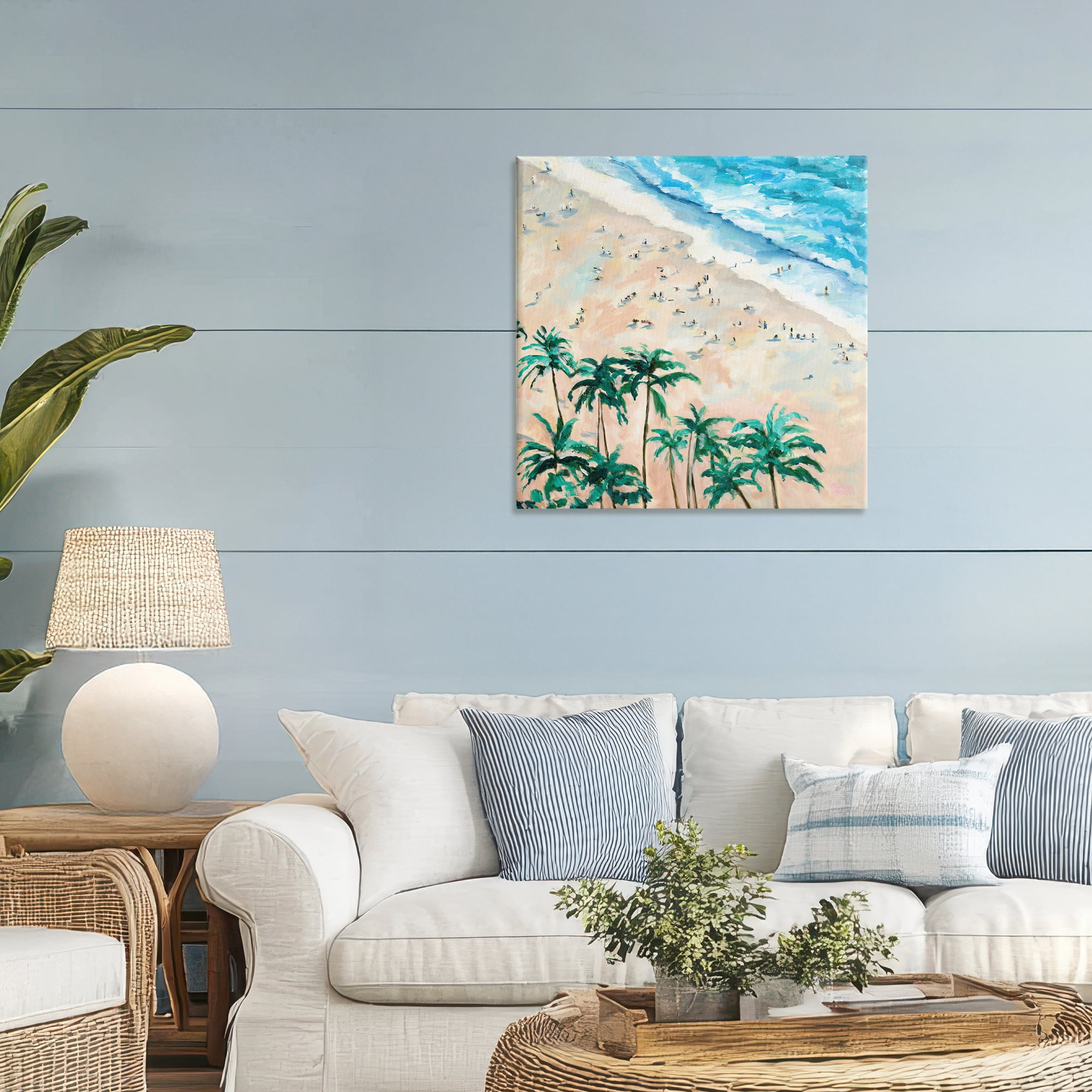 Stupell Industries Waikiki Beach Overview Canvas Wall Art, design by Meredith Howse