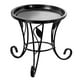 thumbnail image 4 of Soporte para plantas de metal Colamx con estante redondo Negro 5.31 x 5.12 pulgadas, 4 of 8