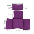 thumbnail image 3 of ToppiJoy 19.7*18.5in Swing Egg Chair Cushion with Ties Overstuffed Light, Detachable Hanging Basket Seat Cushion Washable Thicken Patio Hanging Egg Chair Cushion (Purple), 3 of 13