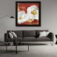 thumbnail image 3 of Leonardo Sanna 20x20 Black Modern Wood Framed Wall Art Titled - Washed Poppies (Red and Gold) I, 3 of 6