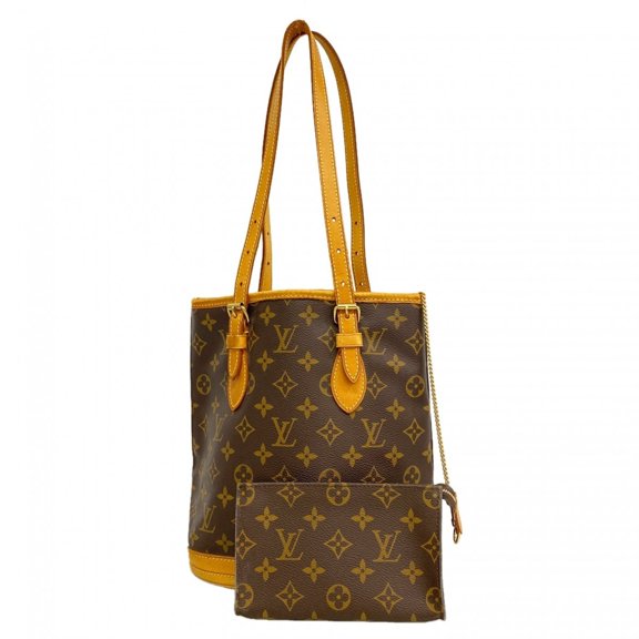 Pre-Owned Louis Vuitton Monogram Bucket PM Tote Bag M42238 Brown (Women's)