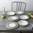 thumbnail image 4 of Noritake Infinity Green Platinum 12-Piece Dinnerware Set, Service for 4, 4 of 7
