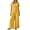 Yellow, variant on TOUMENY Spring Fall Jumpsuits for Women Wide Leg V Neck Button Front Jumpsuit Casual Loose Vacation Travel Lounge Romper Green M