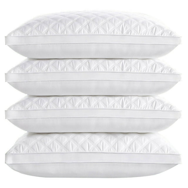 4 Packs Bed Pillow for Sleeping Queen Size Hotel Collection White