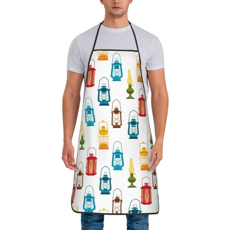 

Aprons for Men Women - vintage Light Bulb Print Cooking Kitchen Apron Chef Apron Waterproof Apron for Painting Pottery Baking BBQ Gardening Salon Gift For women Men