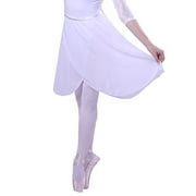 woosun Adult Ladies Ballet Leotard Tutu Skirt Women Dance Wrap Over Scarf 60cm Length Skirt Chiffon White