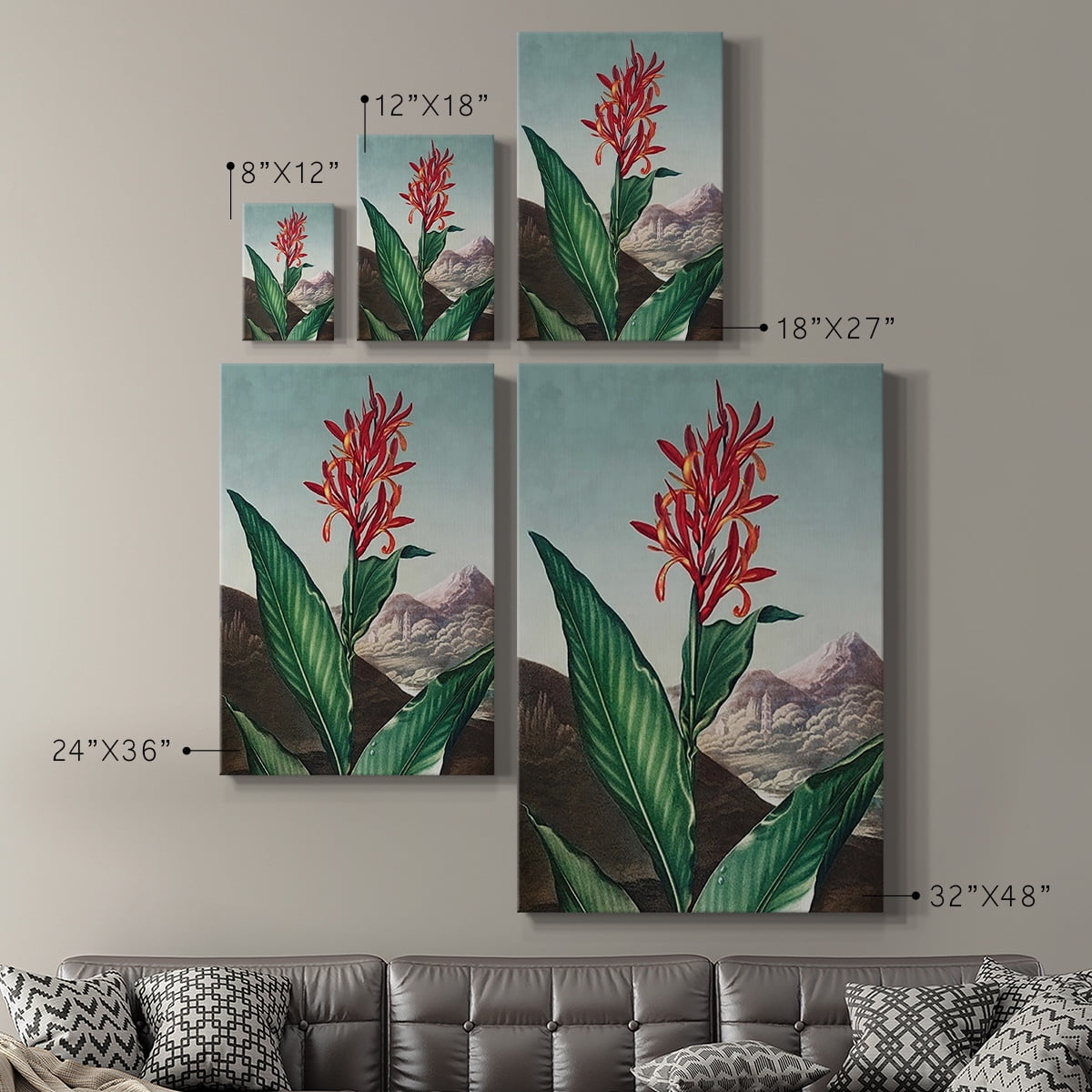 Temple of Flora I Premium Gallery Wrapped Canvas - Ready to Hang