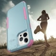 thumbnail image 5 of iPhone 12 Pro Case , iPhone 12 Case , [ Teal + Pink ] Shockproof Heavy Duty Armor Protective Phone Cases Hard Rugged Bumper Cover for iPhone 12 / 12 Pro 6.1 inch, 5 of 7