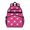 Pink Baseball Caps and Balls Pattern, variant on Pink Flower Baseball Pattern Cute School Backpack Bag for School with Padded Back and Adjustable Shoulder Straps 15.25"x11.5"x5.25"