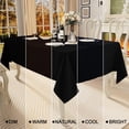 thumbnail image 4 of decorUhome Linen Rectangle Tablecloth 60x120 inch, Stain and Wrinkle Resistant Washable Table Cloth, Decorative Waterproof Fabric Table Cover for Dining Party, Black, 4 of 8