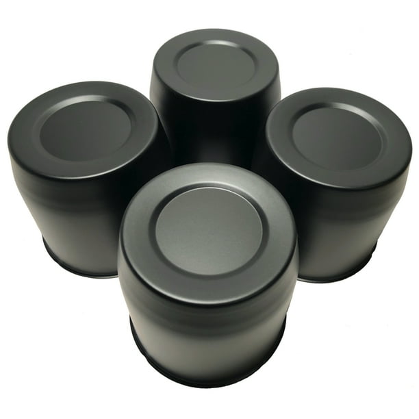 4 Tall Black Push Through 5.15 " Center Caps For Truck wheels 8x6.5 (6.