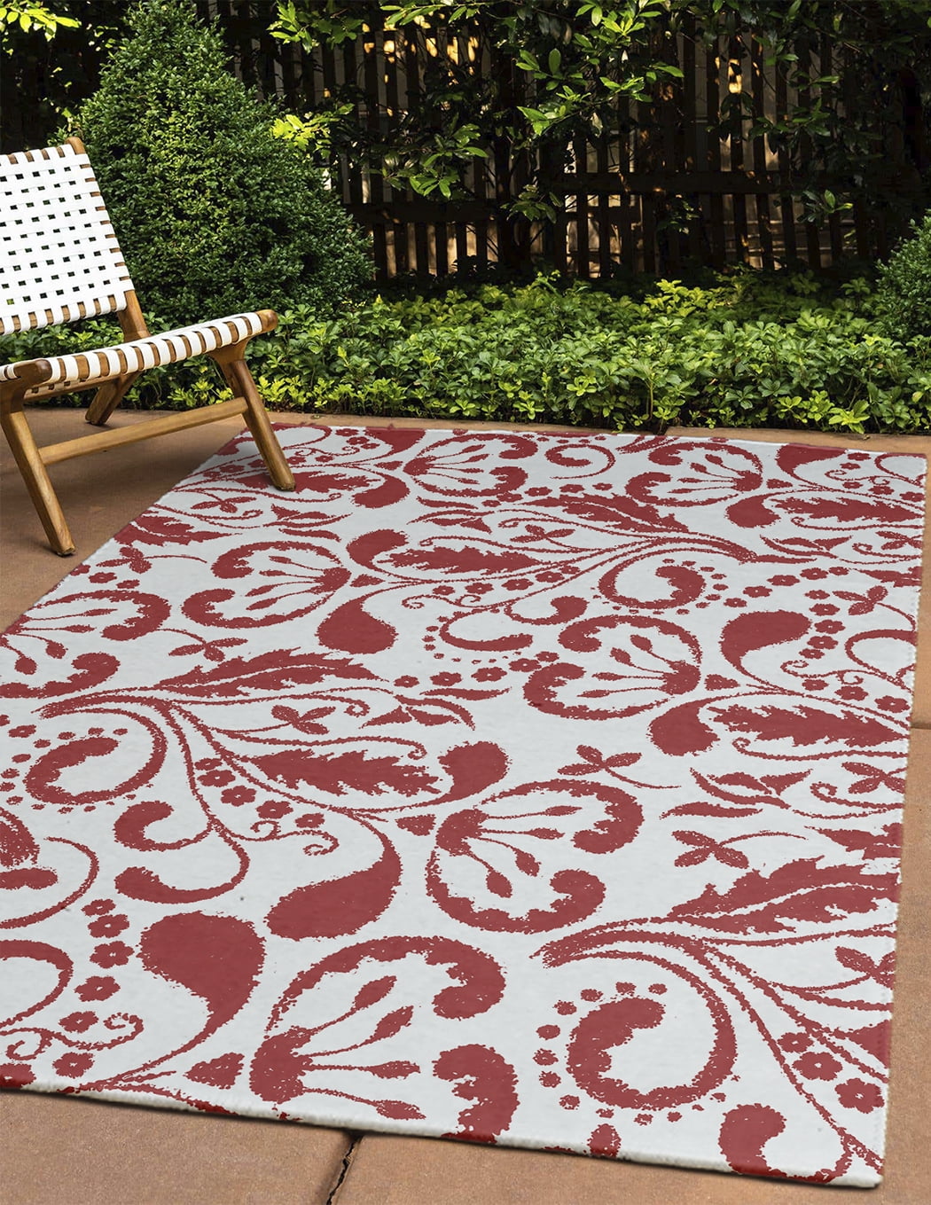 4' x 6' Simply Daisy Aurora French Country Chenille Area Rug, Coral