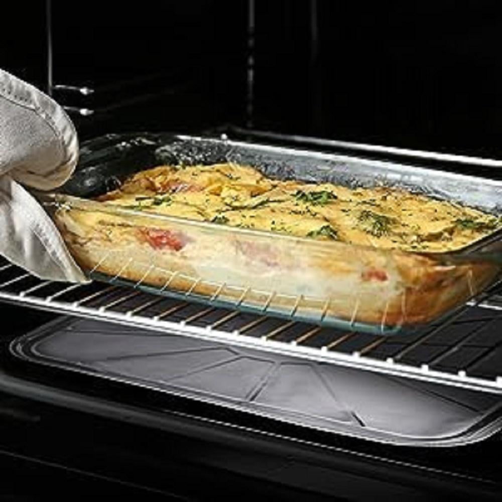 VeZee Disposable Aluminum Foil Oven Liners - High-Quality Aluminum Foil - Fits All Types of Ovens - Perfect for Baking and Cooking - Reusable - 10CT