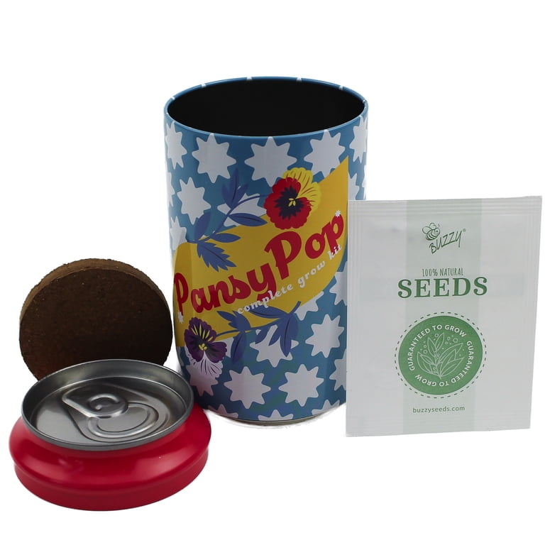 Buzzy Pansy Pop Flower Soda Can Grow Kit Item 97632 - Walmart.com