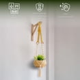 thumbnail image 3 of Ilios Innova | Colgante Decorativo Boho Beige para Maceta, soporte artesanal tejido a mano en algodón, decoración colgante para plantas de interior y exterior., 3 of 9