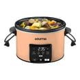 thumbnail image 2 of Gourmia 4.5 QT Programmable Slow Cooker, 5 Presets, Keep Warm, Peach, 2 of 6