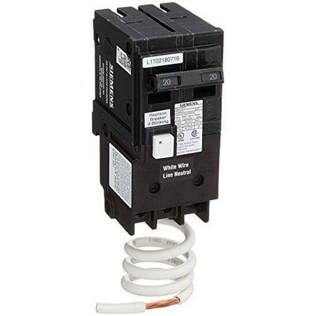 siemens qf220a ground fault circuit interrupter, 20 amp, 2 pole, 120v