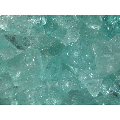 Exotic Pebbles & Aggregates Aqua Glass Pebbles, 2 lb