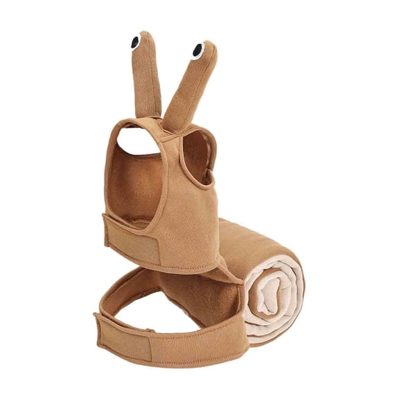 Snail for Dogs Cats Cosplay Jumpsuit with Headband, Funny Pet Halloween Outfit Winter Clothes for Small Medium Large Pets, Novelty Dress-Up Apparel for Holiday Parties and Daily Wear