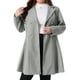 thumbnail image 1 of Abrigos de mujer de tallas grandes Agnes Orinda, abrigo de invierno de doble botonadura con solapa, abrigo tipo trench 2X gris, 1 of 3