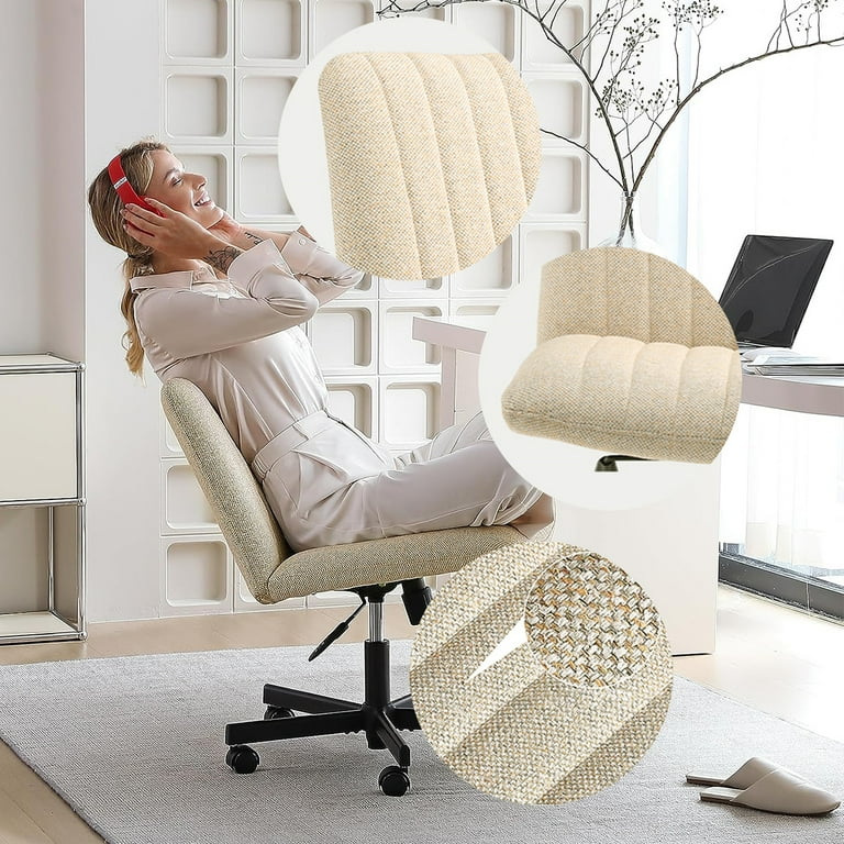 Criss Cross Chair Plus Size Criss Office Chair Sit Cross legged Armless Swivel Home Modern Home Office Desk Chair Swivel Adjustable Vanity Chair