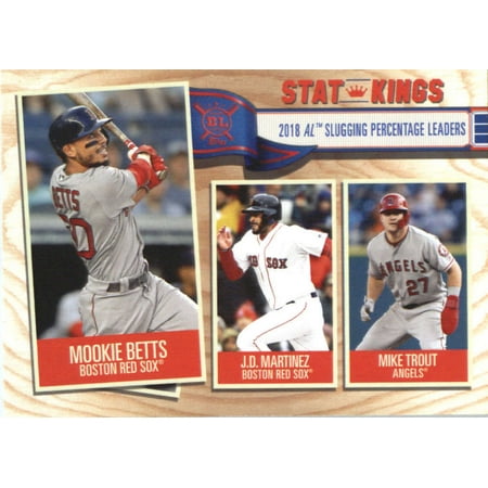 2019 Topps Big League #361 Mookie Betts/J.D. Martinez/Mike Trout Red Sox/Red Sox/Angels Baseball (Best Of Big D 2019)
