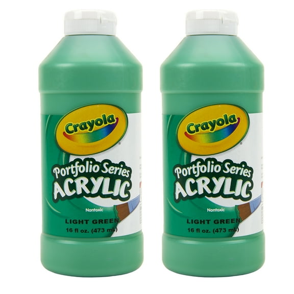 Crayola Portfolio Series Acrylic Paint, 16 oz., Light Green, Pack of 2
