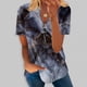 thumbnail image 1 of Fiudx Camisas para Mujer Blusa Informal de Manga Corta con Cremallera y Cuello Redondo para Mujer, 1 of 5