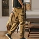 thumbnail image 4 of Pantalones largos para hombre, cintura elástica, transpirables, cómodos, suaves, informales, de playa, de poliéster, 4 of 4