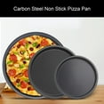 thumbnail image 3 of Non Stick Carbon Steel Pizza Pan Even Heat Distribution Multi Functional Uniform Heat Transfer Pizza Tray, 3 of 7