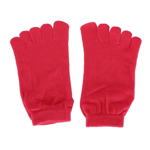 Toe Socks Yoga Socks Pilates Socks Breathable Socks Cotton Socks Soft Cotton Yoga Toe Socks Non-Slip Breathable Pilates Socks Daily Foot Care AccessoryRose Red
